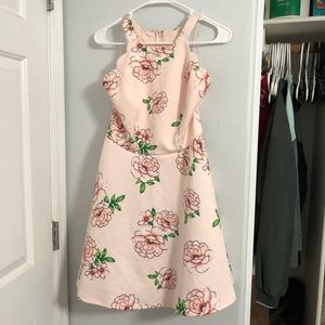 Trixxe halter neck dress with scalloped neck